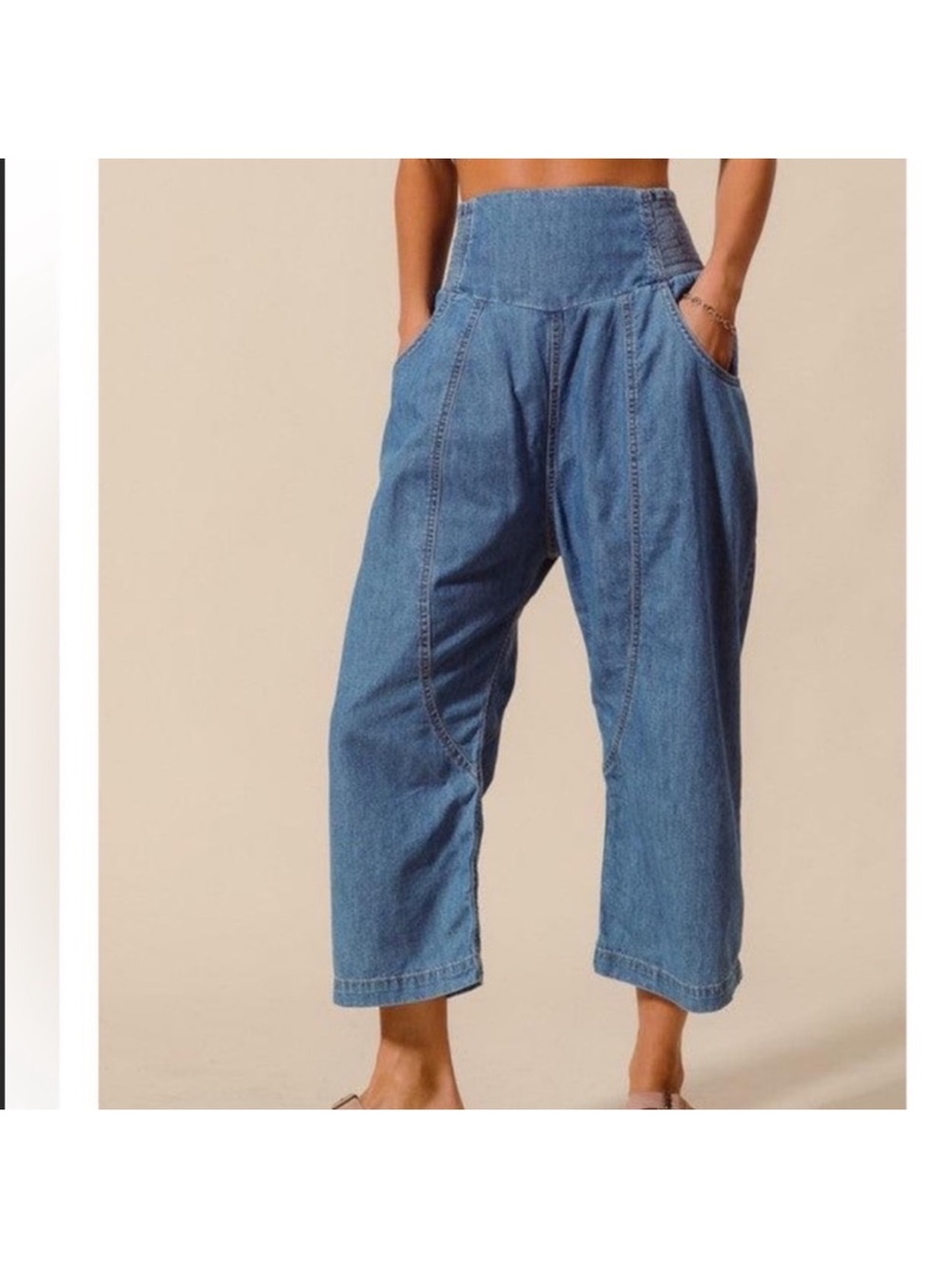 We The Free Lunan pull-on harem denim